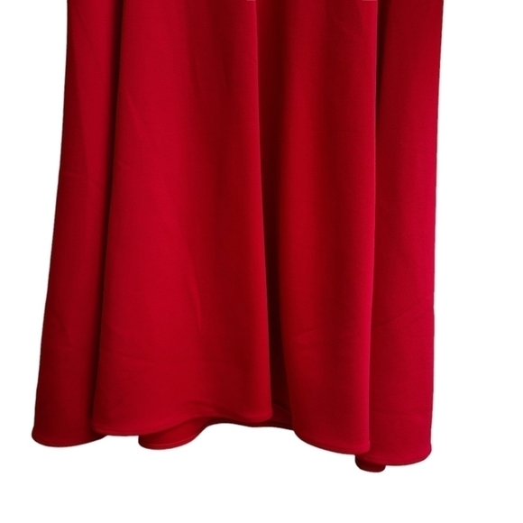 Donna Karen Burgundy Dress with Accent Sleeves, Size Medium - Picture 5 of 10